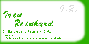 iren reinhard business card